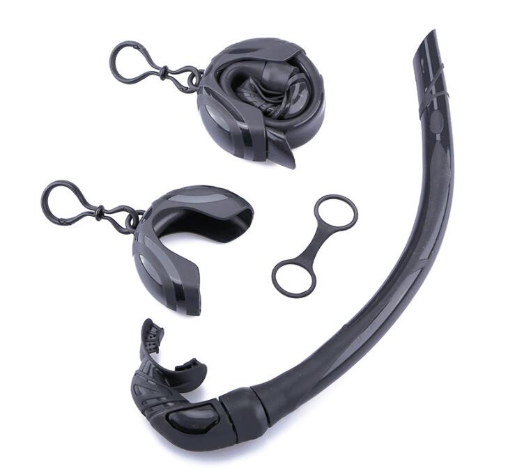 Diving Snorkel Waterproof Portable Foldable Multi-color Silicone Freediving Snorkel For Swimming Diving