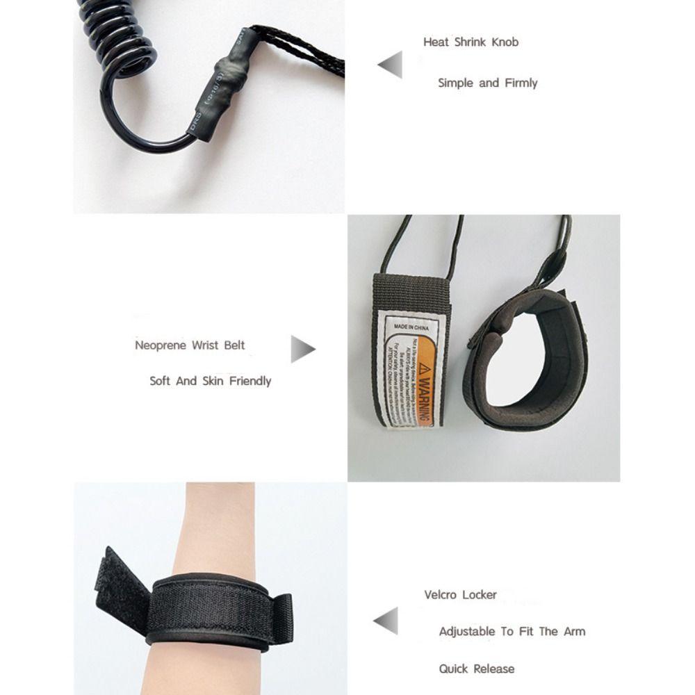 Elastic Surfing Safety Hand Rope TPU Surfboard Leash Leg Rope New Kayak Boat Leash Rope