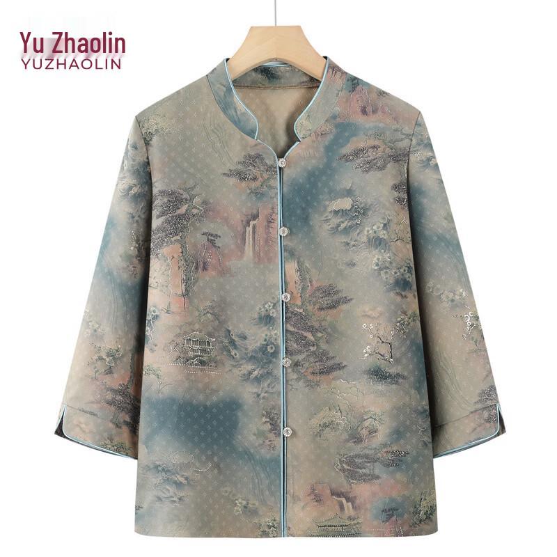 YUZHAOLIN Women s Elegant Tang Suit Blouse XL