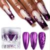 Xiaomi 1 Jar Purple Chrome Nail Powder Metallic Mirror Nail Art Pigment Dust Violet Nail Art Glitter Decoration Manicure Accessories