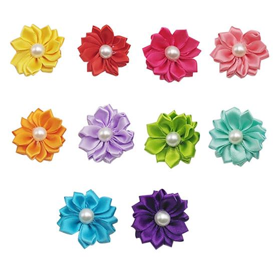10Pcs Pet Hair Ties Flower Decor Casual Dress Up Fashion Cat Dog Hairband Hair Accessories Pet Supplies