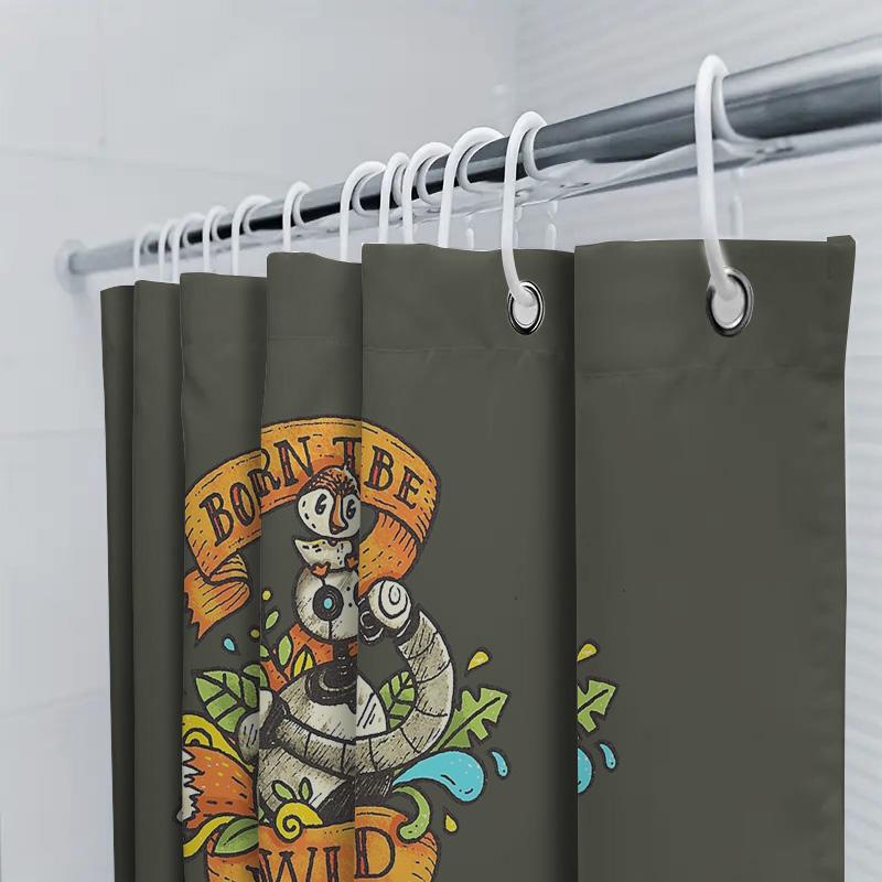 Raccoon Shower Curtain Woodland Animal Decor Bathroom Set Nature Forest Vibes Home Decor Vintage Aesthetic Wildlife Tapestry Wal