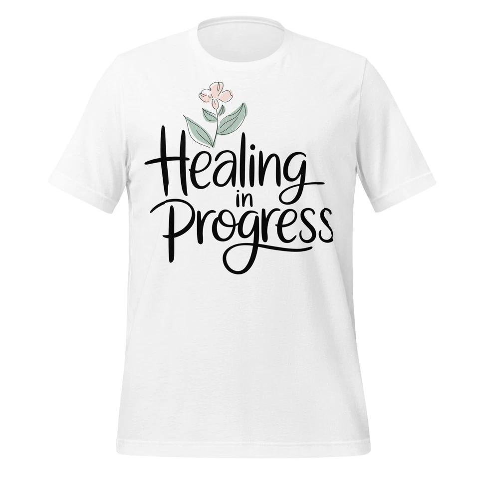 Healing in Progress Mental Health Awareness Flower Graphic Unisex T-Shirt 4XL