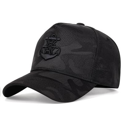 Mote Ankerbroderi Baseballcaps Svart Kamuflasje Taktisk Hatt Utendørs Reisehatter Bomullscaps