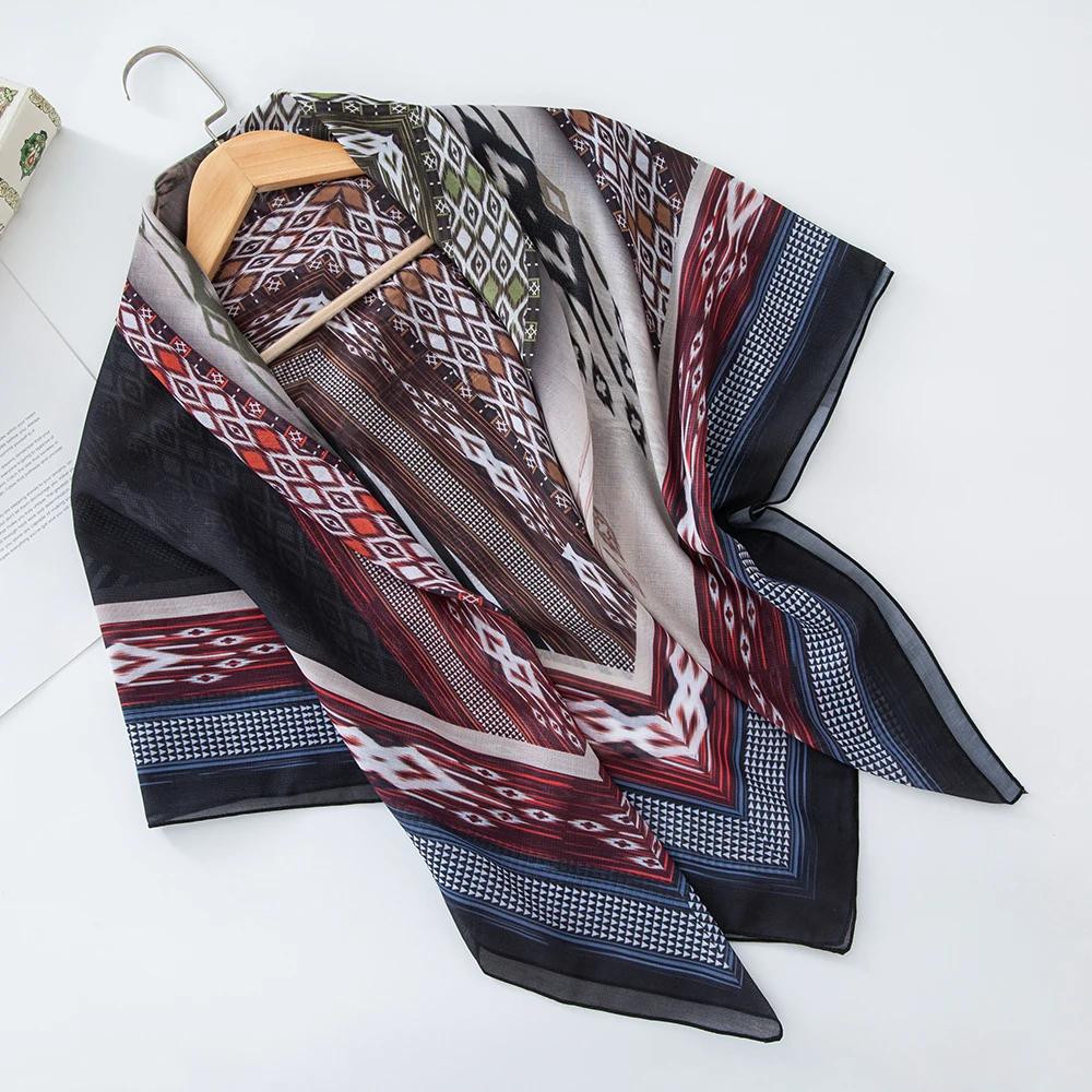 73Colors Malaysia Tudung Bawal Flower Print Hijab New Design Headscarf Premium Cotton Voile Soft Fashion Muslim Square Scarf