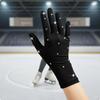 Thermal Figure Skating Gloves Comfortable Rhinestone Elegant Performance Gear for
