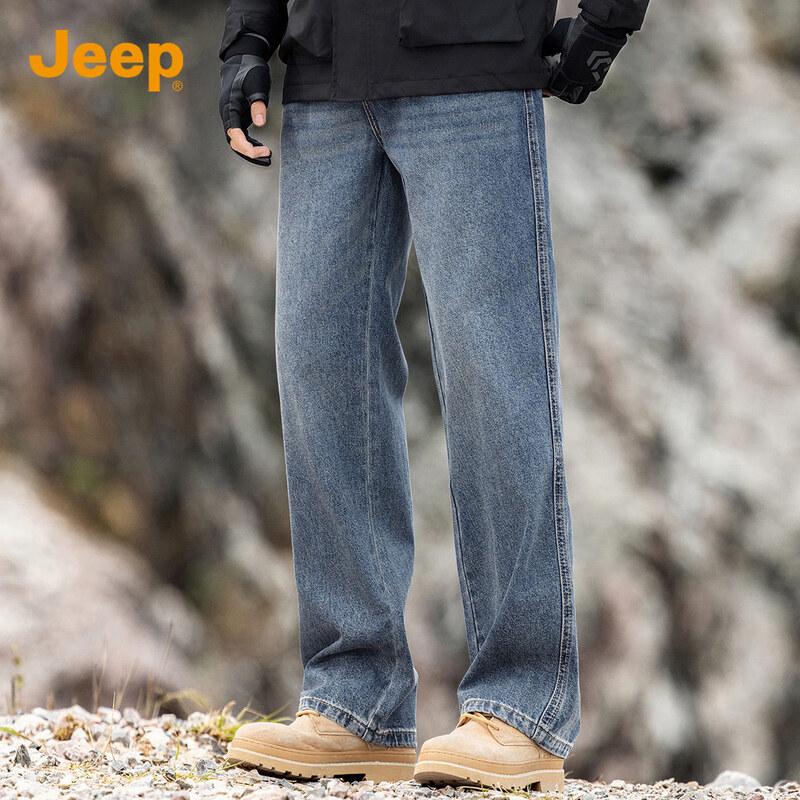 Jeep Men's Autumn/Winter Straight-Leg Jeans