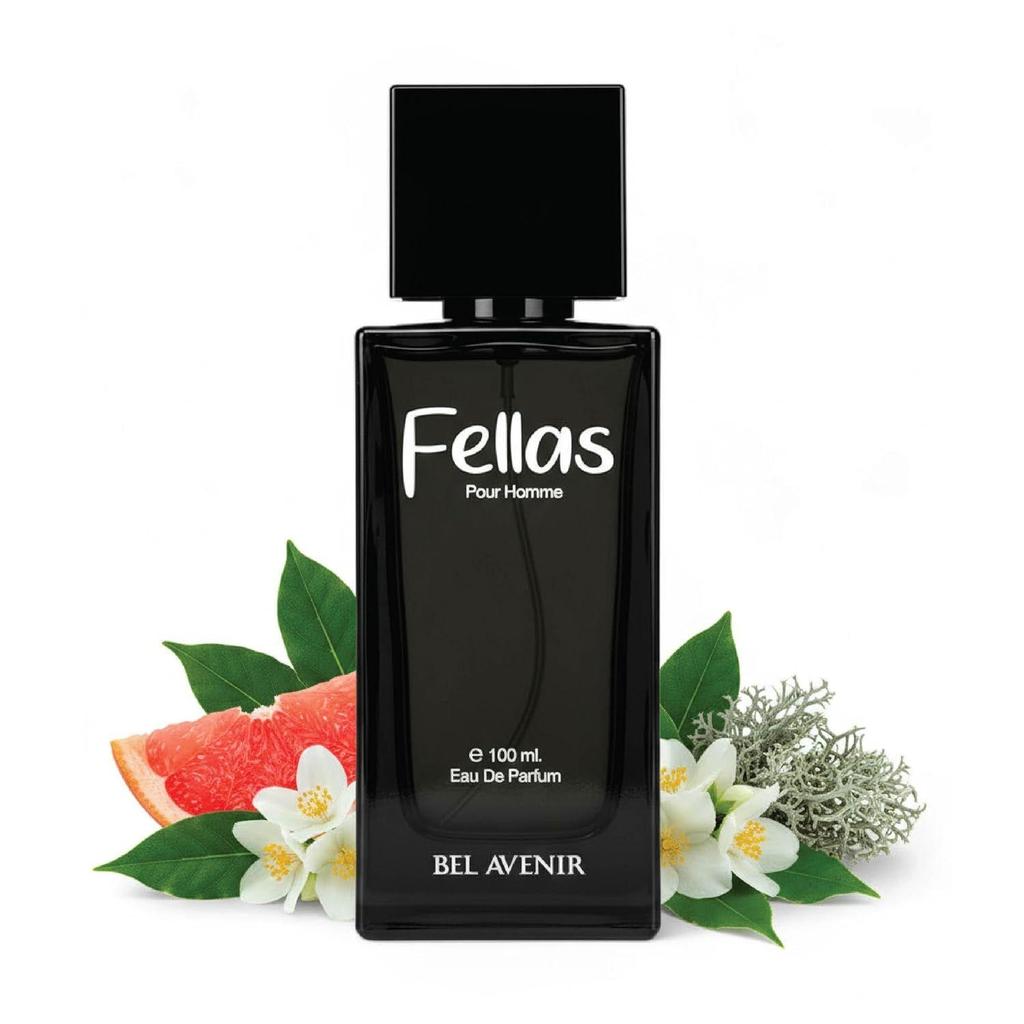 Bel Avenir Fellas Long Lasting Perfume for Man | Woody Aquatic Perfume | Fresh Citrus, Patchouli & Ambergris Notes | Daily and Date Night Fragrance |