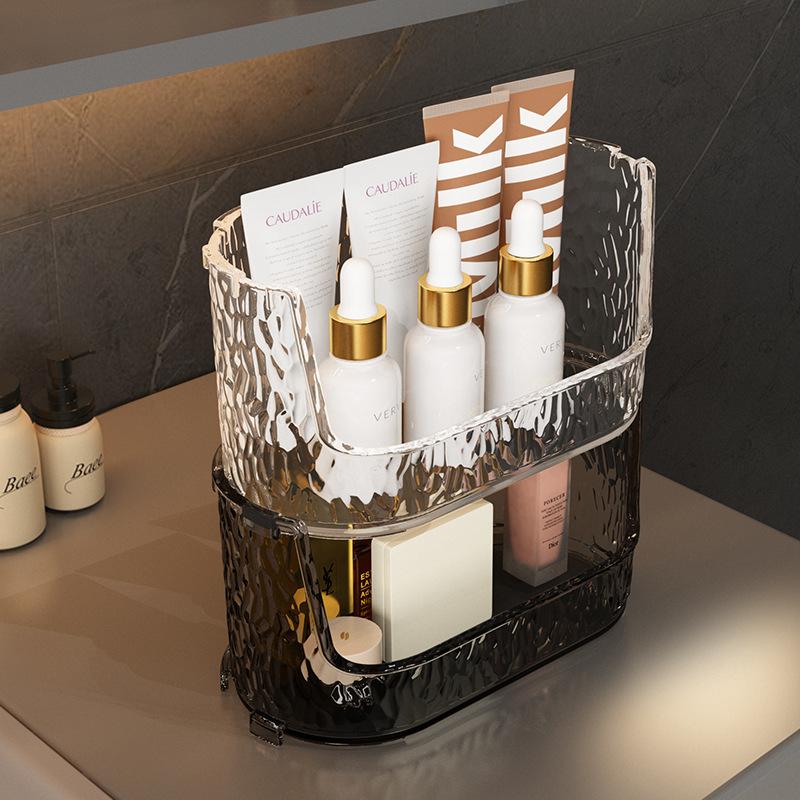Mirror Cabinet Storage Box Cosmetics Lipstick Can Be Stacked Shelf Bathroom Bathroom Desktop Organizer Box Storage Box