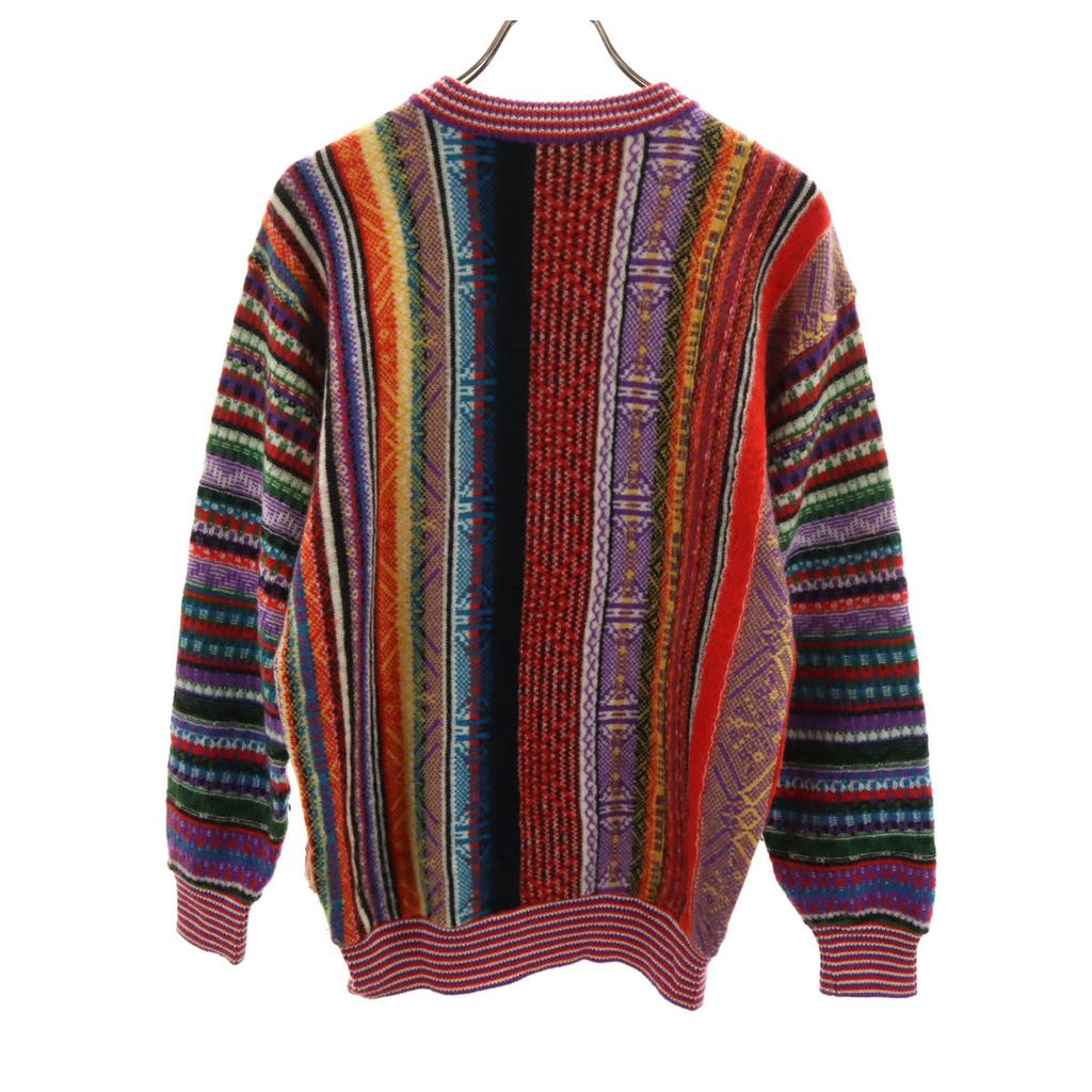 KENZO GOLF Jaren 90 Oude Overall handvat Lange mouwen trui 3 Meervoudig gebreid Heren Gebruikt