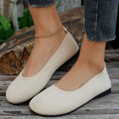 Neue einfarbige Canvas-Schuhe mit flachem Boden, bequeme runde Spitze, modische Freizeitschuhe