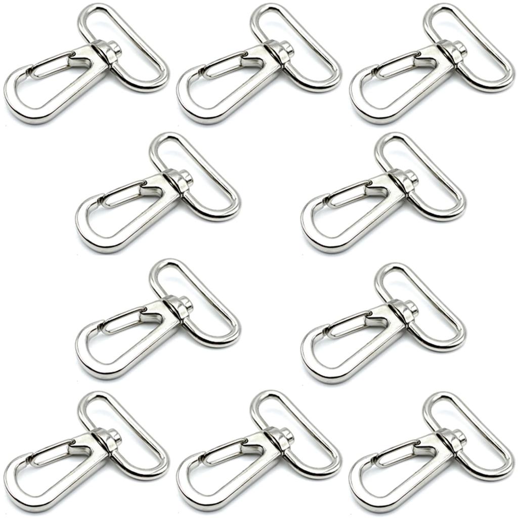 [Craft Parts Shop] 25mm Silver Lobster Claws (10 pieces) for Shoulder Belts and Keychains
