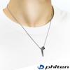Phiten Black IP Ring Black Diamond Plate Double Parts Titanium Necklace Simple [Fefe] Fe-fe×phiten [Special Specifications]