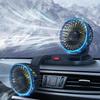 USB Double Head Car Fan - Instant Cooling for Various Vehicles - 12V/24V