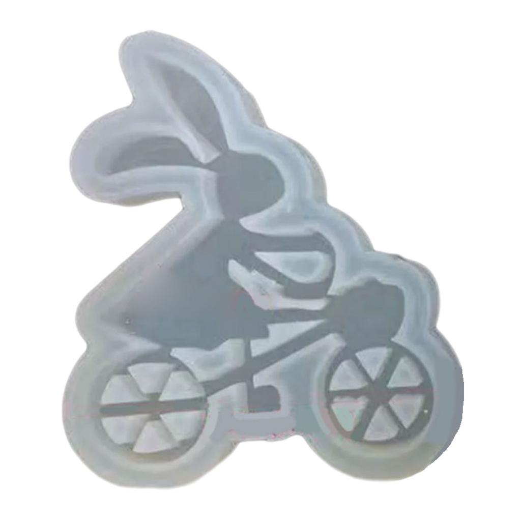 Cycling Rabbit Candle Molds Rabbit Silicone Mould Handmade Resin Molds Baking Molds DIY Casting Molds Home Decorations