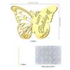 12 Pieces Acrylic Happy Birthday Butterfly Cupcake Toppers for Party, Engraved Mirror Acrylic Cake Disc for DIY Cupcake Decor