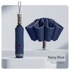 Mechanical Handle Umbrella, Fully Automatic, Enlarged, Reinforced, Thickened, Windproof, Heavy Rain Special Folding Umbrella for Men