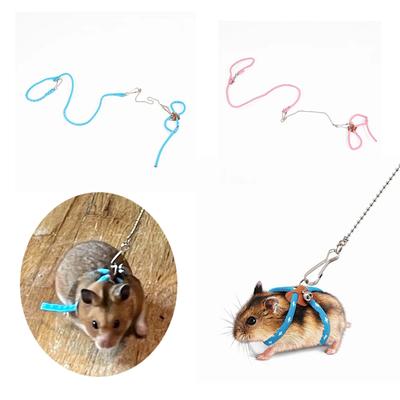 New Soft and Durable Adjustable Pet Traction Rope with Bell - the Ultimate Outdoor Training Companion for Mouse, Parrot, Hamster