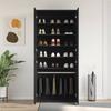 Shoe Cabinet with Shelf Black 80 x 39 x 178 cm Engineered Wood