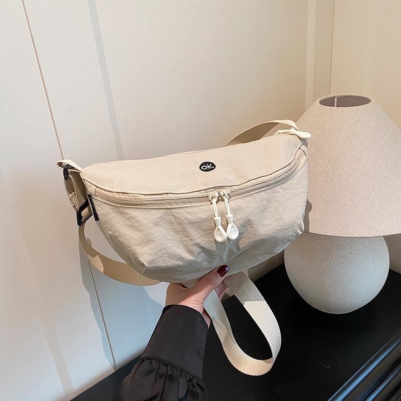 Women's Cotton Crescent Bag 2026 New Lightweight Shoulder Crossbody Purse Soft Texture Hobo Bag