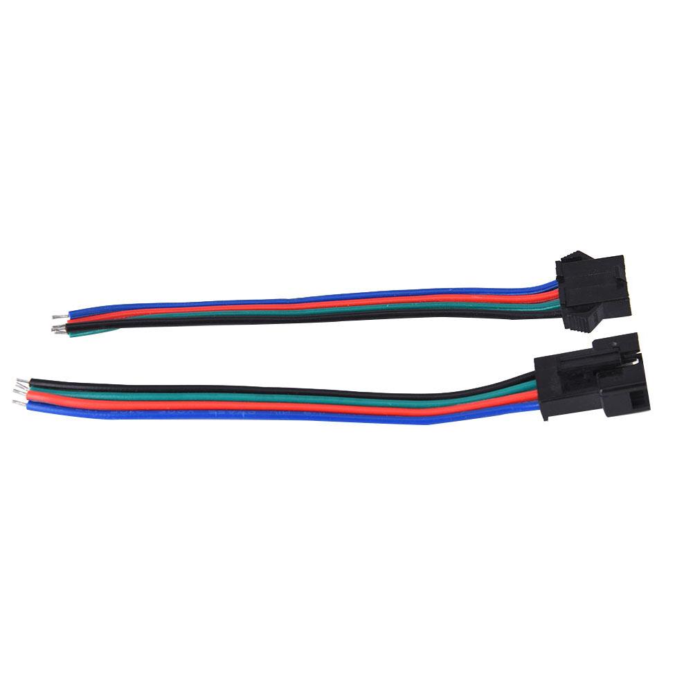 50 par Złącze kablowe męskie i żeńskie 4-pinowe rdzeń z cynowanej miedzi do taśmy LED 10 cm długości