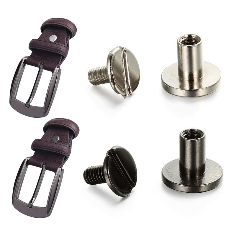 10 Seturi Capse Decorative pentru Unelte de Piele Artizanat Metalic Nituri de Cupru cu Două Fețe Curea Cap Plat Capac Dublu Șuruburi pentru Piele