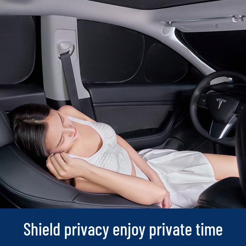 Tesla Opaque Sunshade for Model 3, Y, X, S - Car Window Curtains
