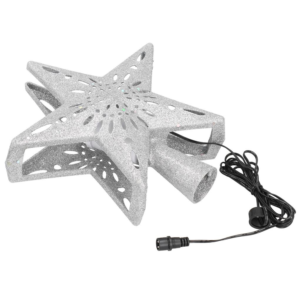 Christmas Tree Toppers LED Rotating Snowflake Projector Lights Christmas Tree Decoration