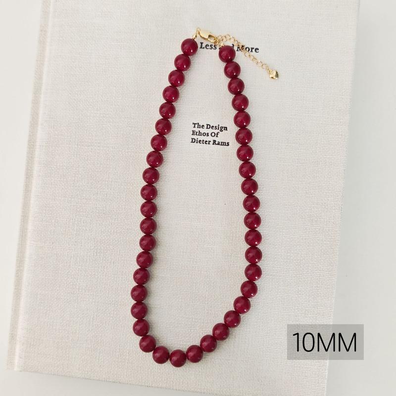 French round Shijia pearl necklace New Internet celebrity necklace Sweater chain Literary retro fashion necklace