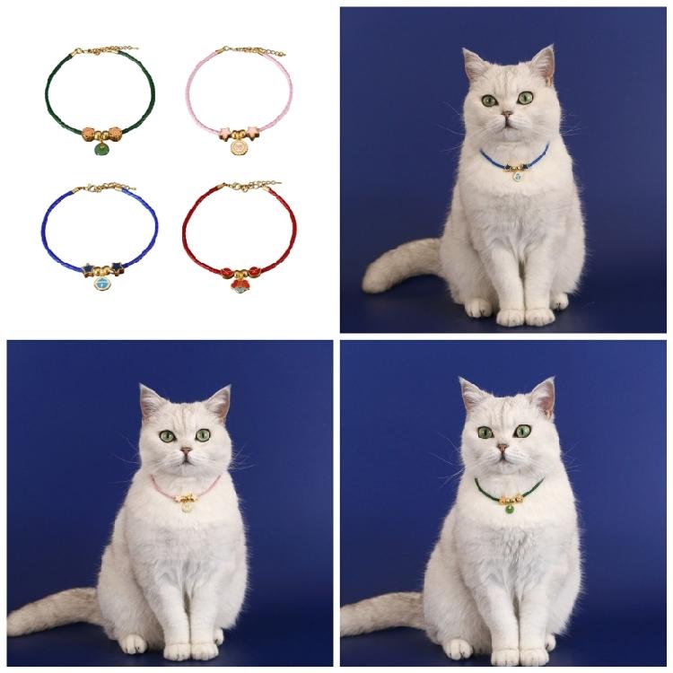 Vintage Cats Pendant Collar for Small Cats Decorative Necklace Collar for Birthday Party Dog Collar Pet Chinese Necklace
