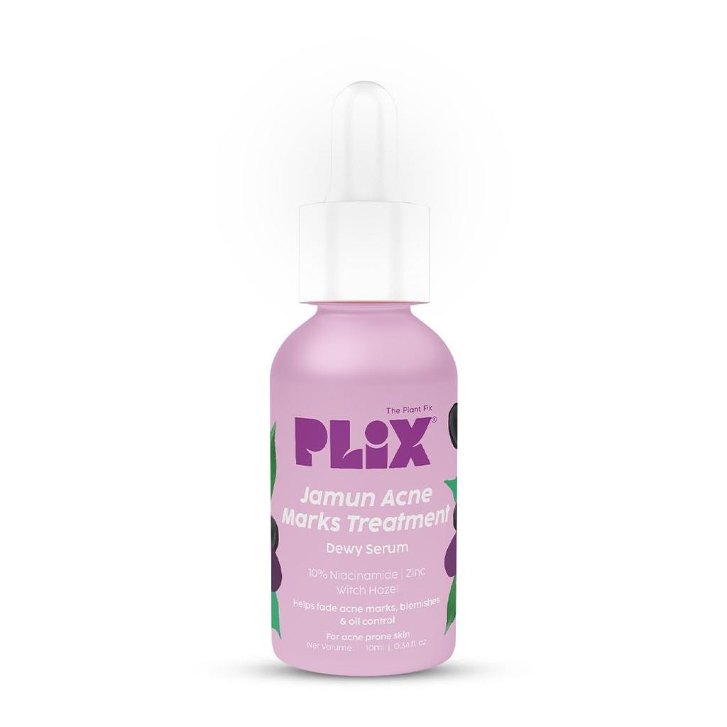 The Plant Fix Plix 2% Salicylic Acid Jamun Acne Marks Mini Serum 10 Ml & Dark Spot Reduction With Caffeine For Blemish Control