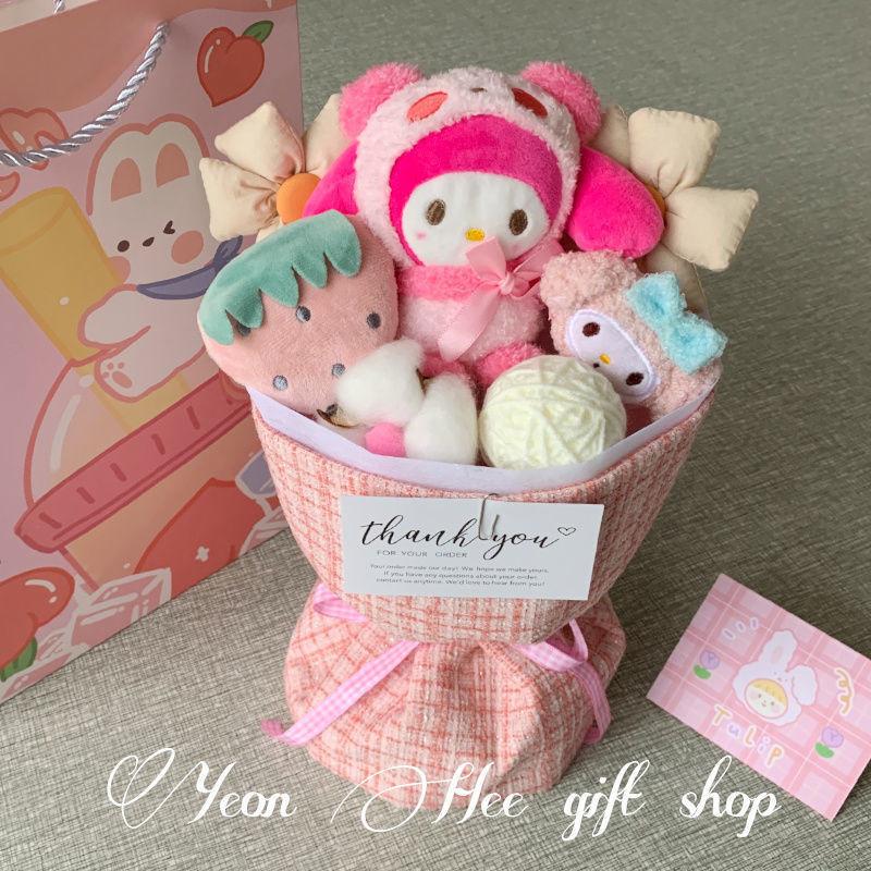 Paars Schattig Pluche Poppen Boeket Verjaardagscadeau Voor Meisjes Vriendin Beste Vriendin Lerares