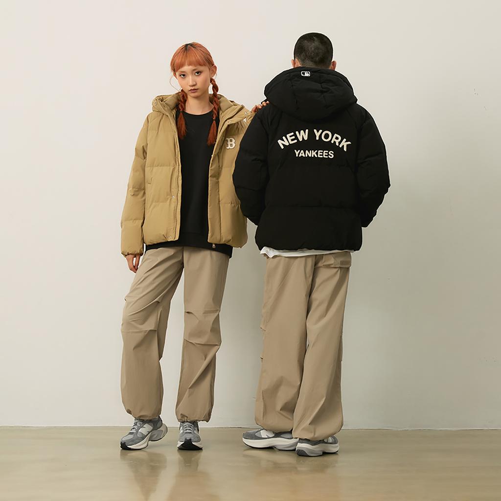 New MLB MLB Preppy Style Collection New York Yankees FW24 Down Jacket Unisex Black 3ADJV1046-50BKS