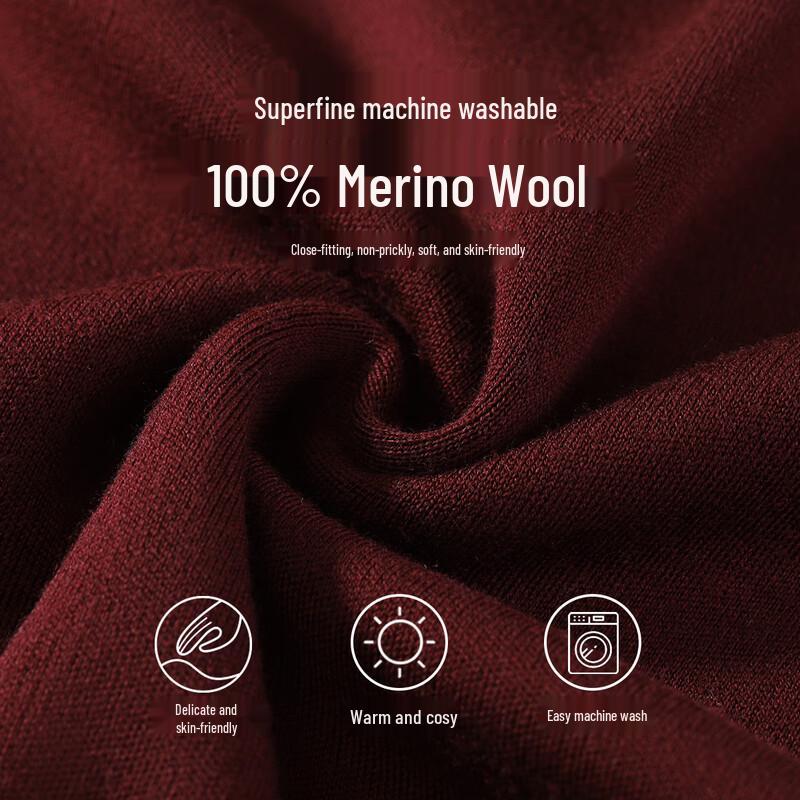 Antonio Men's Machine Washable Merino Wool Sweater