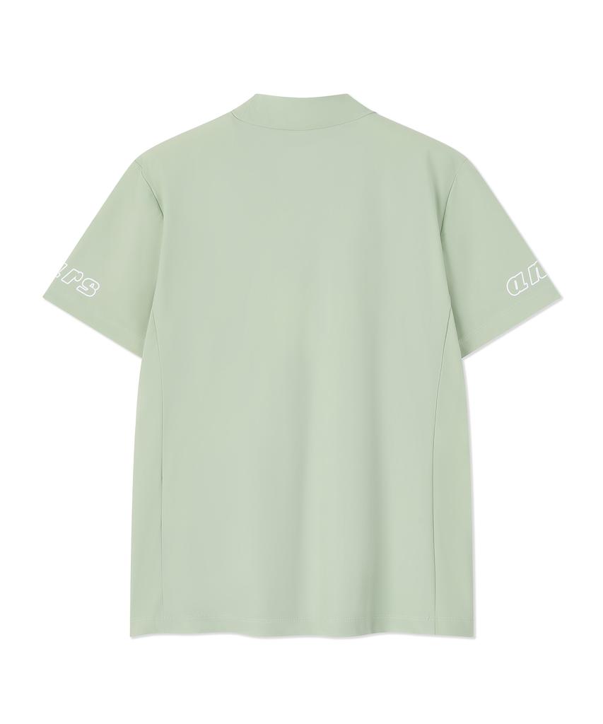 Antomas Spaceship Mock Neck Short Sleeve T-Shirt For Women - Jade