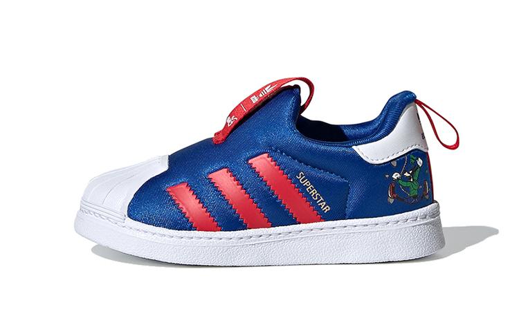 

Disney x Adidas Originals SUPERSTAR 360 Slip Resistant Abrasion Resistant Low top Toddler Shoes Blue Infant And Toddler FW1990 20