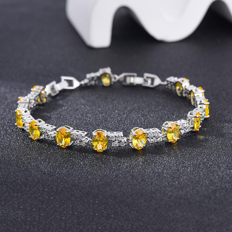Full Diamond Zircon Bracelet Women'S Simple Temperament Flash Diamond Zircon Bracelet