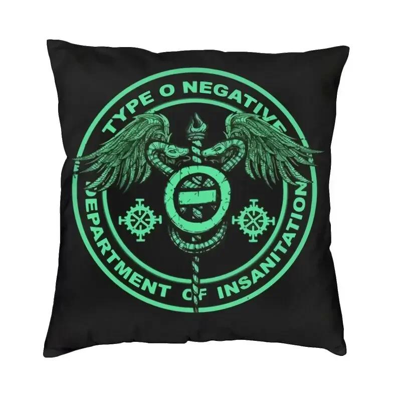 O Type Negative Logo Gothowy Zespół Heavy Metalowy Poszewka na Poduszkę Dwustronny Nadruk Poszewka na Poduszkę Dekoracyjna do Domu