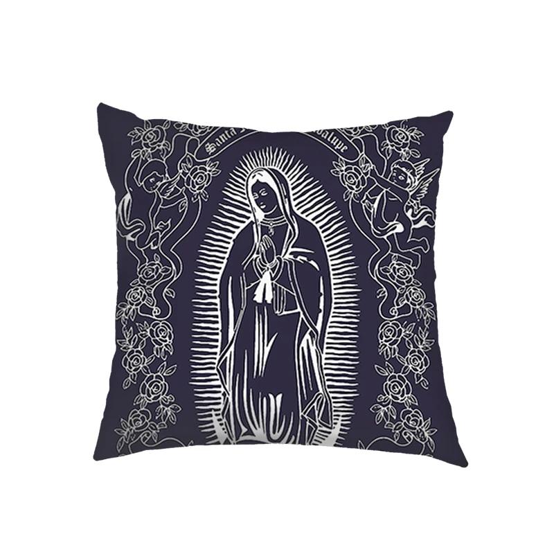 Gnadenmutter von Guadalupe Jungfrau Maria Kissenbezüge Heilige Maria Ölgemälde Kissenbezüge Schlafzimmer Büro Kissenbezug Dekokissenbezug