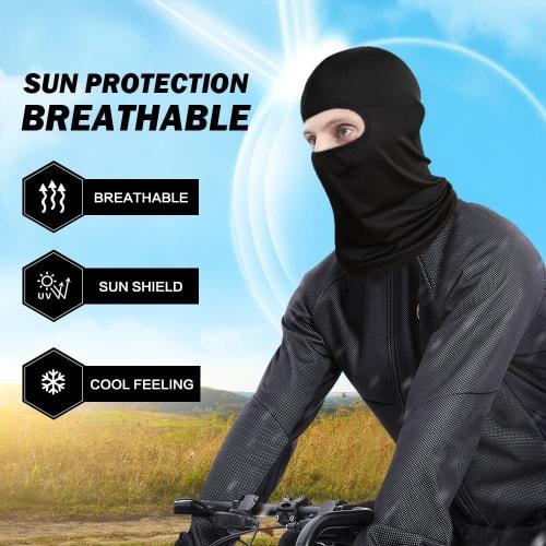 Sunland Face Mask, Face Cover, UV Protection, Neck Guard, Cycling Balaclava, Breathable and Quick-Drying, Lycra Fabric Headwear for Motorcycles, Cycli