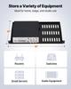 VEVOR 1U Server Rack Shelf, 4 PCS, 22.68 Kg Max Load-Bearing Vented Cantilever, Wall Mount or Rack Mount Shelf with Tray, 254 Mm Depth