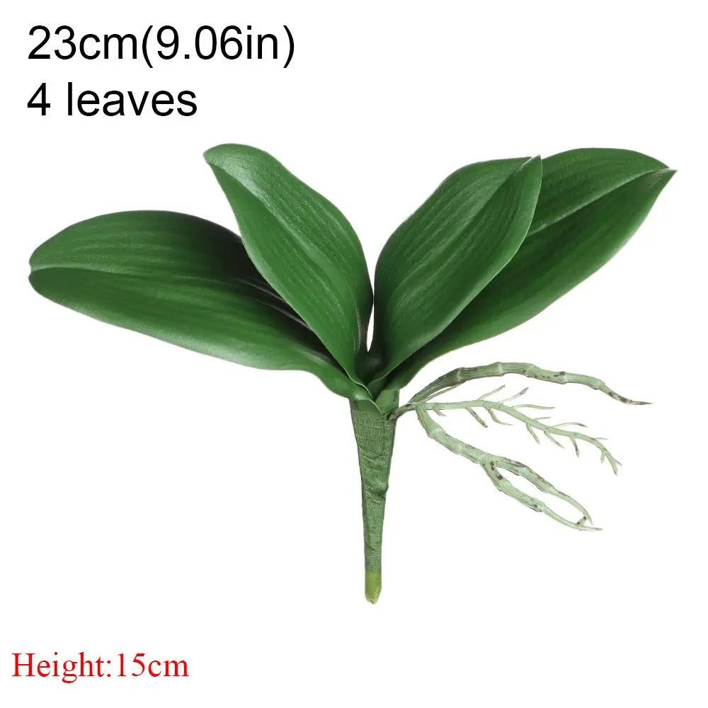 High Quality Orchid Leaves Decorative Flowers Plastic Grass Phalaenopsis Leaf Simulation Leaves Artificial Plants