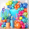 Magic Balloon Wreath Purple Blue Rose Red Yellow Balloon 3D Color Butterfly Baby Shower Wedding Birthday