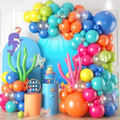 Magic Balloon Wreath Purple Blue Rose Red Yellow Balloon 3D Color Butterfly Baby Shower Wedding Birthday