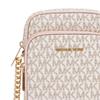 Michael Kors Jet Set Travel Girls 15 Classic Presbyopia Zipper Closure Coated Canvas Crossbody Bag Medium Women's Pink Blush
