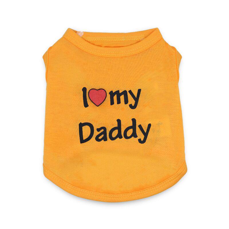 Pet Clothing: Daddy & Mommy Vest for Small Dogs - Spring, Summer, Autumn Styles.