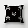 Simple Yellow Black Geometric Cushion Cover For Sofa Wave Line Square Pillow Case Letter Pillowslip Household Home Decor