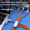 6A 120 W სუპერ სწრაფი დამუხტვის კაბელი თუთიის შენადნობი USB-დან IOS ტიპის C მიკრო მრავალფუნქციური კაბელი ყველა 1-ში დამტენი კაბელის ორგანიზატორით