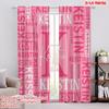 2pcs,2D Plane Printing Print Curtains Keistin Collage Versatile 100% Polyester (without Rod) Versatile All Use for Bedroom,