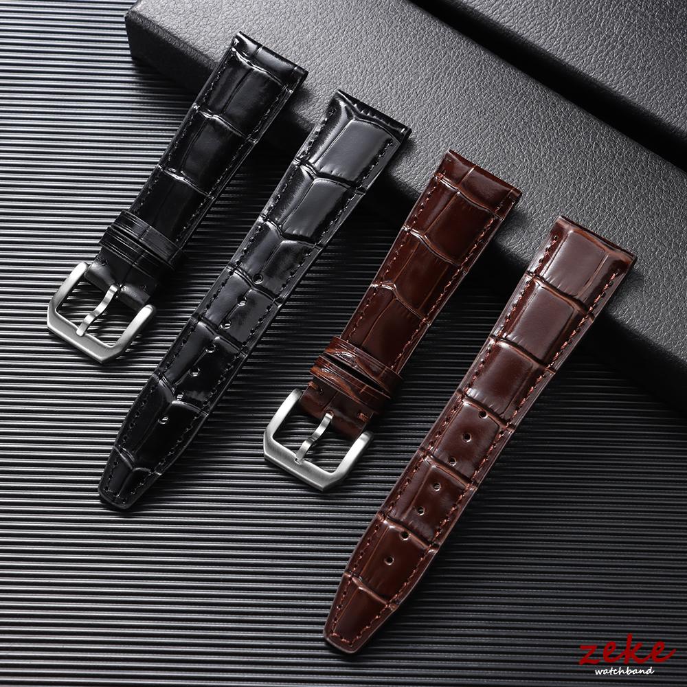 20mm 22mm Genuine Leather Watchband Vintage Brown Black Cowhide Watch Strap for IWC Pin Buckle Bracelet Soft Universal Wristband
